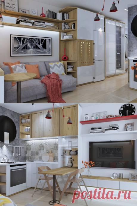 Дизайн интерьера маленькой квартиры — всего лишь 18 кв. м - Дизайн интерьеров | Идеи вашего дома | Lodgers