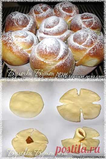 Булочки "Бутон розы" со сгущенкой - 14 Января 2014 - Готовим сами