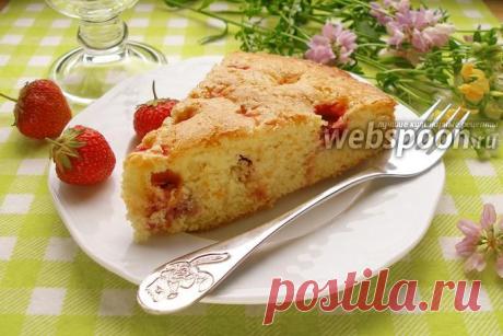 Сахарный клубничный пирог