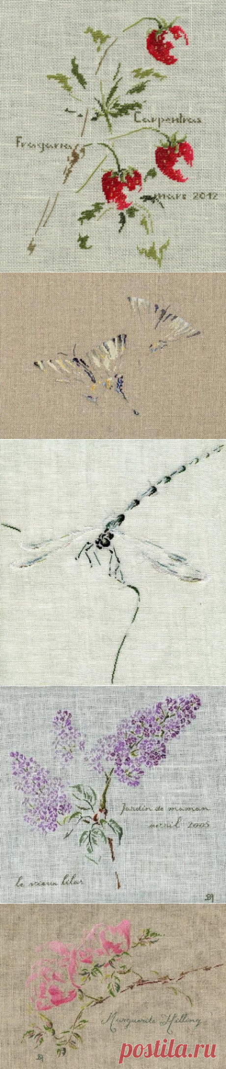 Вышивка петитом от Marie-Thérèse Saint-Aubin