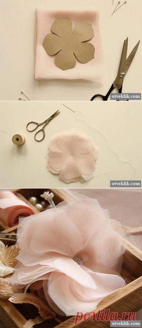 ЦВЕТЫ из ткани и лент