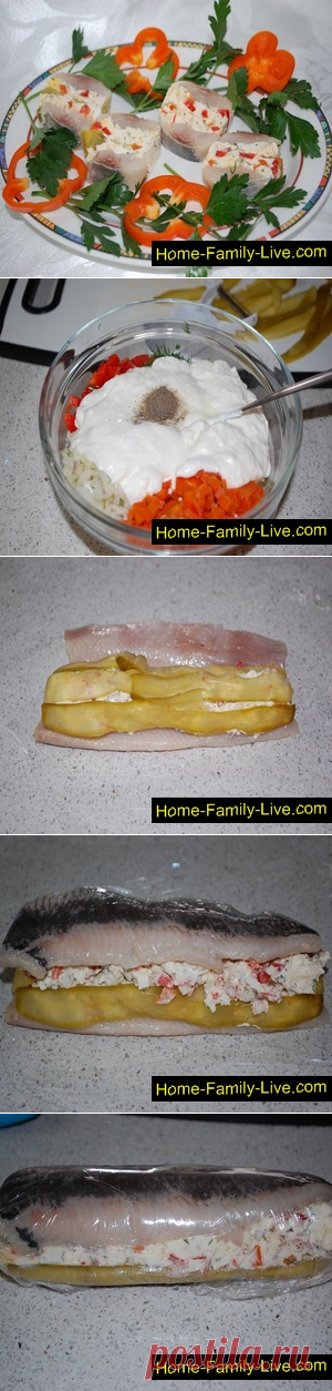 Закуска из сельди - пошаговый фоторецепт закуска из доступных продуктоКулинарные рецепты