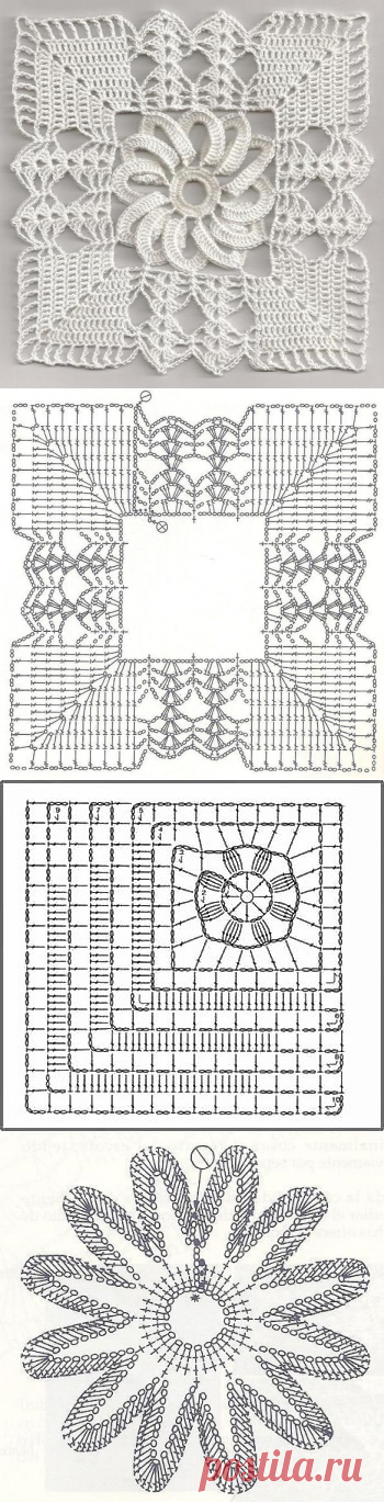 Квадратные мотивы крючком