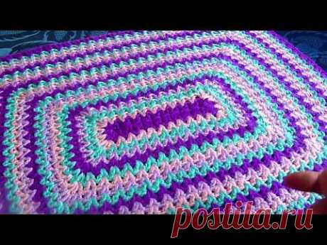 🌸Коврик прямоугольный.Утилизируем остатки пряжи.Вязание крючком.Crochet And Knitting