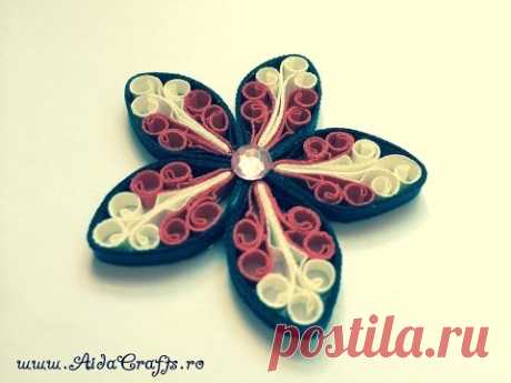 ✿ Quilling - Tutorial 10 - Floare Regala - AidaCrafts