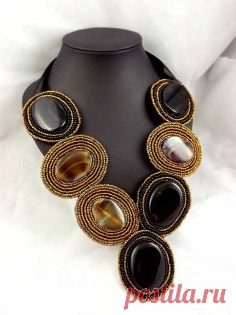 (34) Exotic Sugulite Semi Precious Bib Necklace by mycoralnpearl | Alexa Diseños