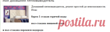 Мой домашний пятновыводитель: : Дневники - diets.ru