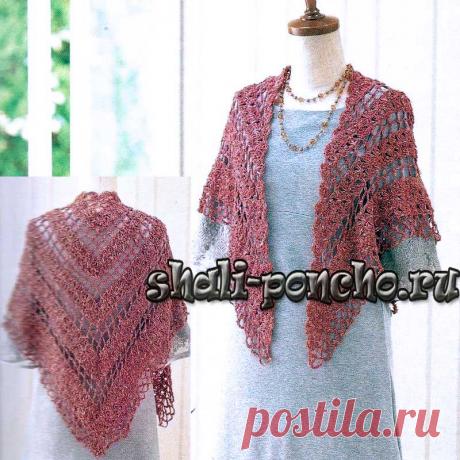 Шаль Ажурные полоски