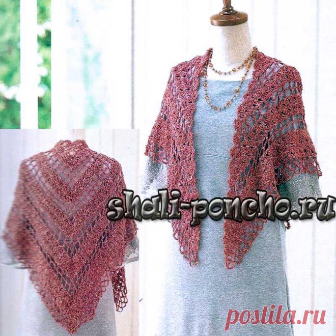 Шаль Ажурные полоски