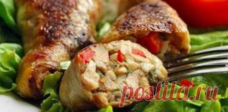 Куриные голени, фаршированные шампиньонами