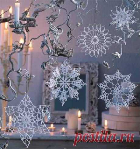 Схемы снежинок для украшения дома | Искусница