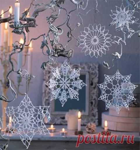 Схемы снежинок для украшения дома | Искусница