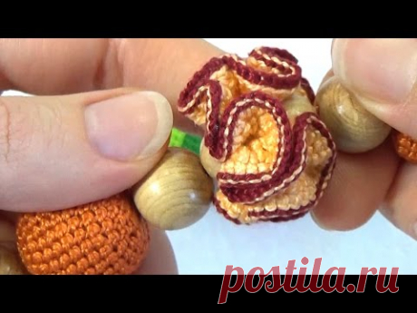 Как связать гвоздичку для слингобус (МК №4) // Crochet Carnation Flower for Necklace