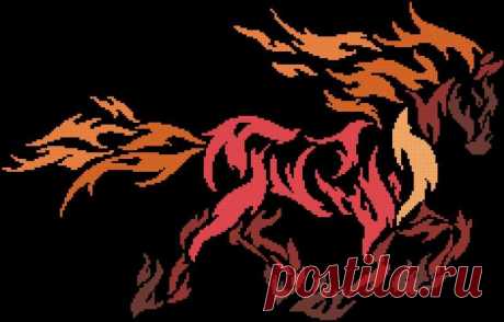 Ночная кобыла. Схемы вышивки |