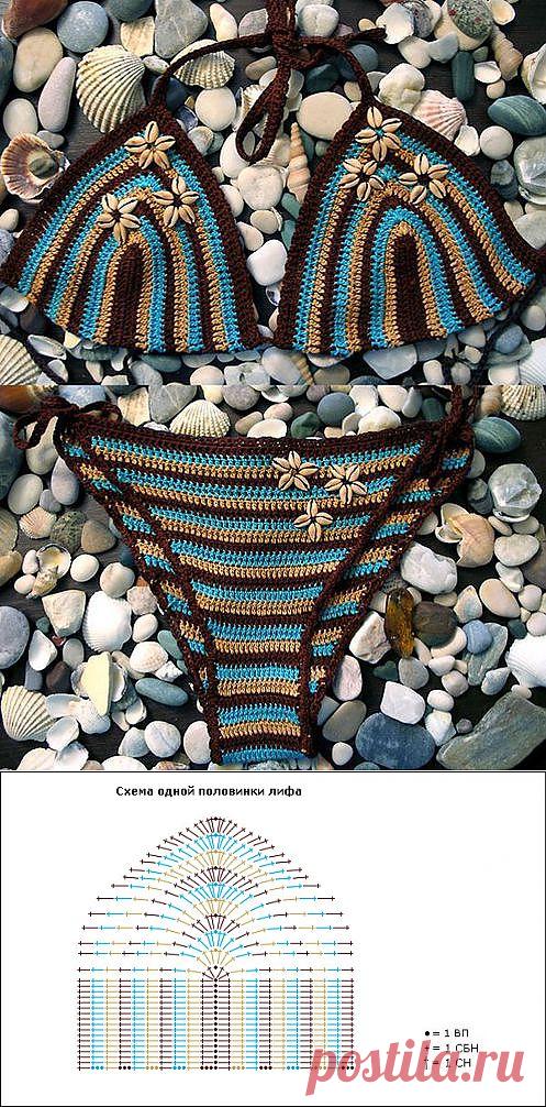 Яркий купальник, украшенный звездами-цветами - пошаговый мк.