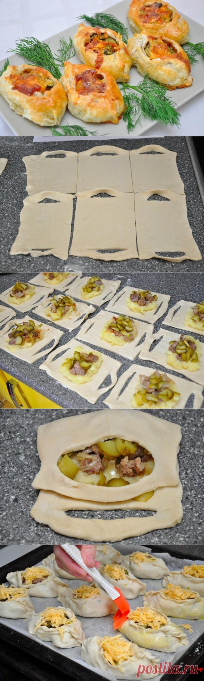 Лодочки из слоёного теста