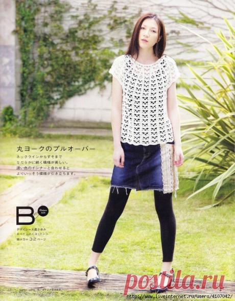 ЛЕТНЯЯ ТУНИКА С КРУГЛОЙ КОКЕТКОЙ. Онлайн-Дневников