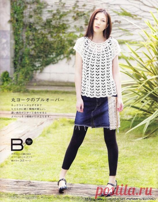 ЛЕТНЯЯ ТУНИКА С КРУГЛОЙ КОКЕТКОЙ. Онлайн-Дневников