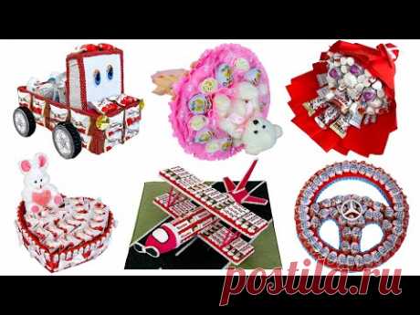 6 идей: Подарки и поделки из киндер шоколада ll 6 ideas: Kinder chocolate gifts and crafts - YouTube