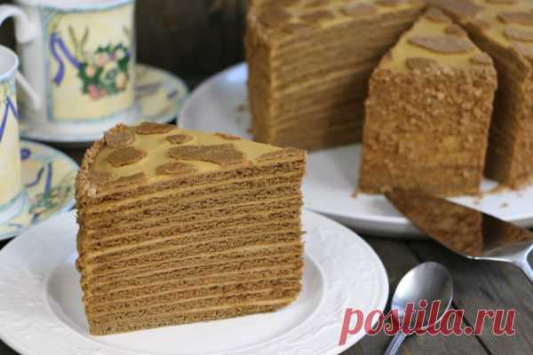 Медовый торт «Коровка» Рецепты домашней выпечки от Ирины Хлебниковой