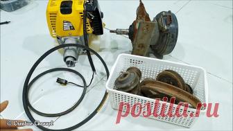 Как сделать генератор на 220 В из двигателя триммера