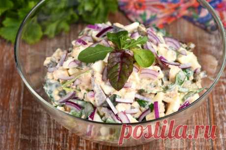 Салат из рыбных консервов за 10 минут. Вкус бесподобный! Все дело в заправке (рецепт с фото) | Совет да Еда | Яндекс Дзен