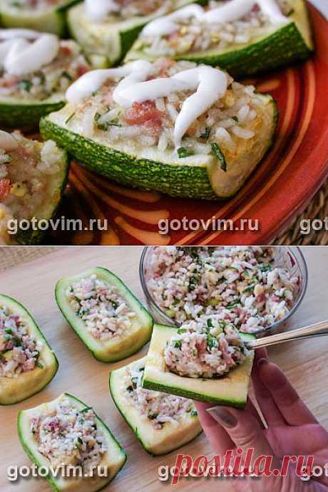 Лодочки из цуккини, фаршированные. Фото-рецепт / Готовим.РУ