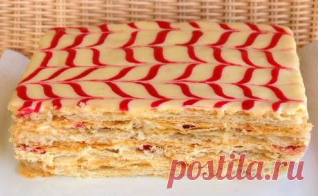 Если веришь, сказка оживет... - Milhojas con chocolate blanco y frambuesas/Тысячелистник с белым шоколадом и малиной.