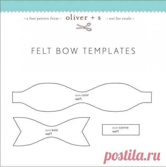 Бантик из фетра. Заколки, банты