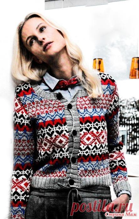 Жакет с жаккардовым узором