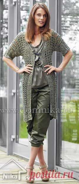 Летний кардиган спицами