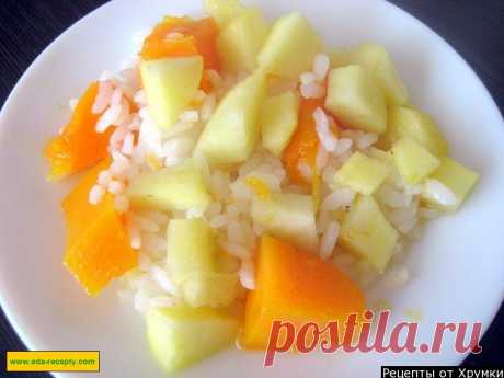 Каша из тыквы с рисом и яблоками на воде рецепт с фото пошагово - 1000.menu