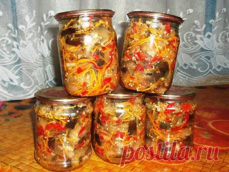 Корейские баклажаны на зиму