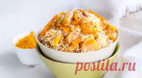 Постный плов с овощами и сухофруктами