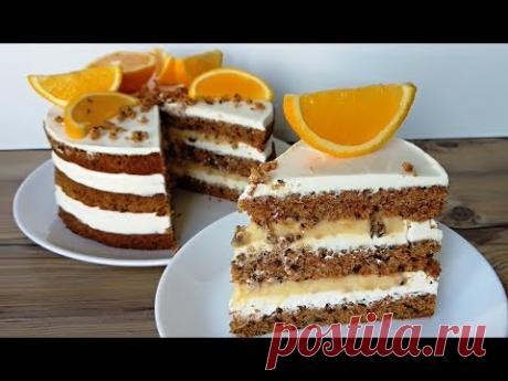 Морковный торт с апельсиновым курдом