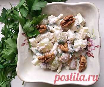 Рецепт Вальдорфского салата с курицей и ананасами - Салат с ананасами . 1001 ЕДА вкусные рецепты с фото!