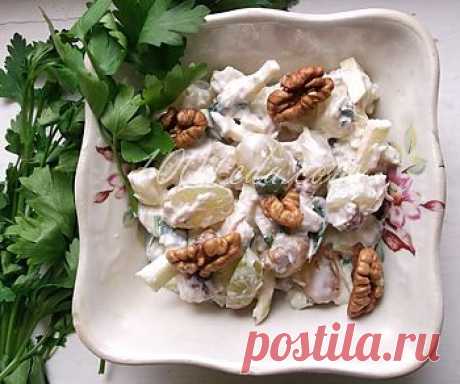 Рецепт Вальдорфского салата с курицей и ананасами - Салат с ананасами . 1001 ЕДА вкусные рецепты с фото!