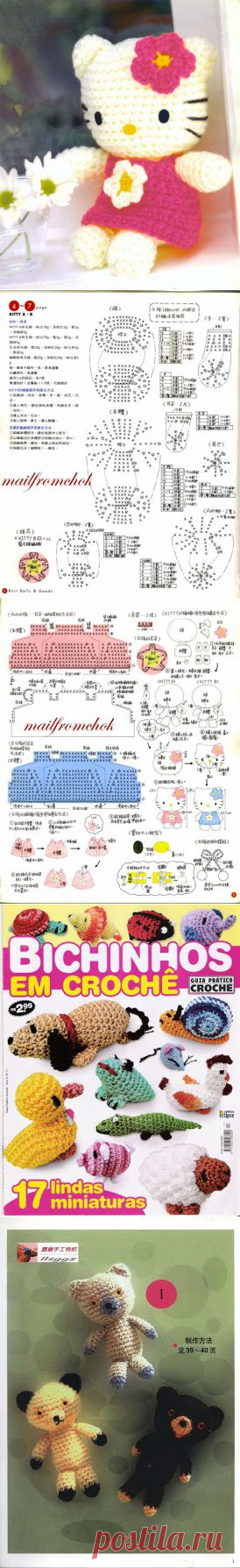 Мастер-класс по вязанию амигуруми Hello Kitty...