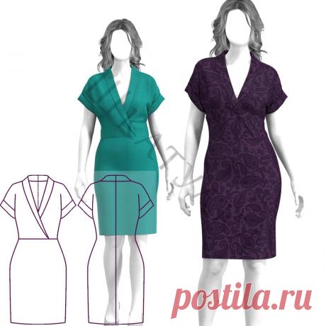Выкройка трикотажного платья WD240120 | Шкатулка