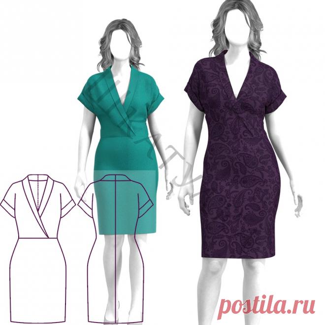 Выкройка трикотажного платья WD240120 | Шкатулка
