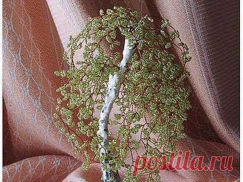 Мастера рукоделия - рукоделие для дома. Бесплатные мастер-классы, фото и видео уроки - Видео мастер-класс по деревьям из бисера: Березка