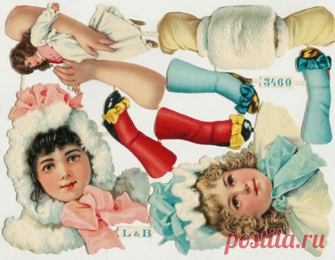Старинные бумажные куклы XIX — начала XX веков: история, сменные наряды на все случаи жизни.