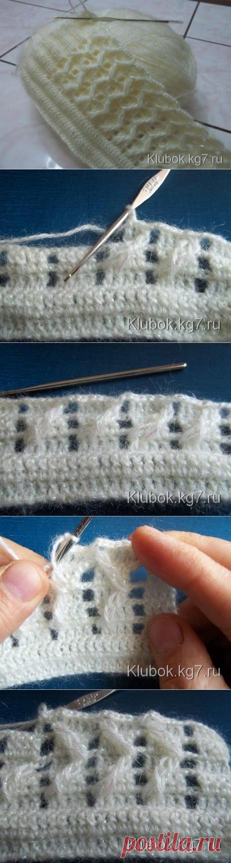 ИНТЕРЕСНЫЙ УЗОР КРЮЧКОМ | Клубок
