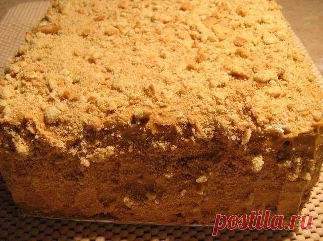 Торт со сгущенкой и печеньем