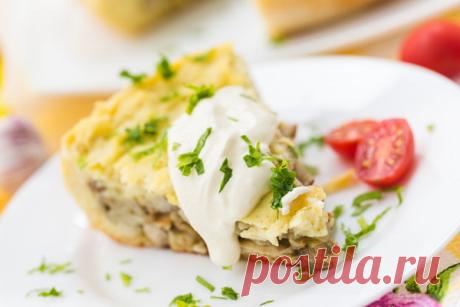 Картофельная запеканка с опятами в мультиварке