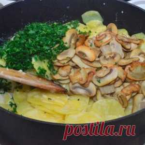 Нежная картошка с грибами в сливках. Просто тает во рту!