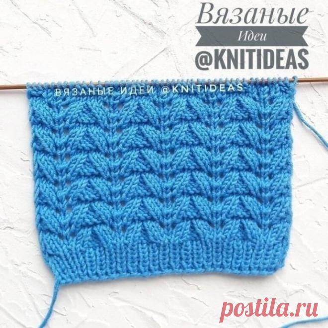 Красивый узор спицами 