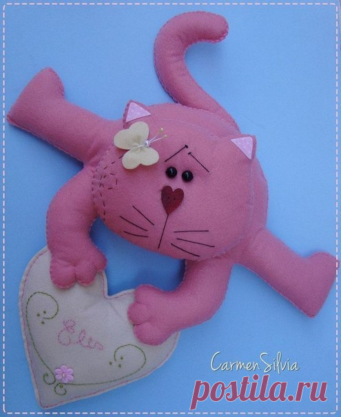 Котики из фетра. Выкройки.