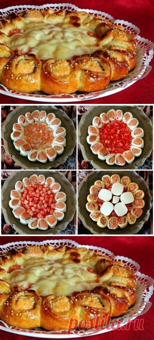 Чудный пирог с семгой и овощами!