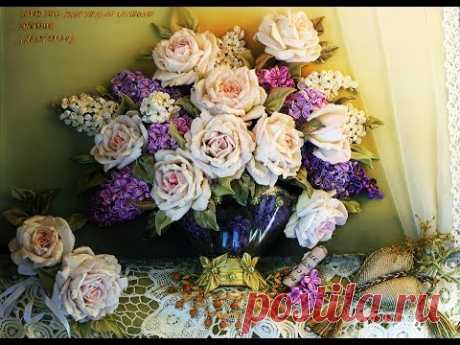 Картины созданные из канзаши, автор Елена Калышенко  (часть 2) / DIY Ribbon Flower Kanzashi